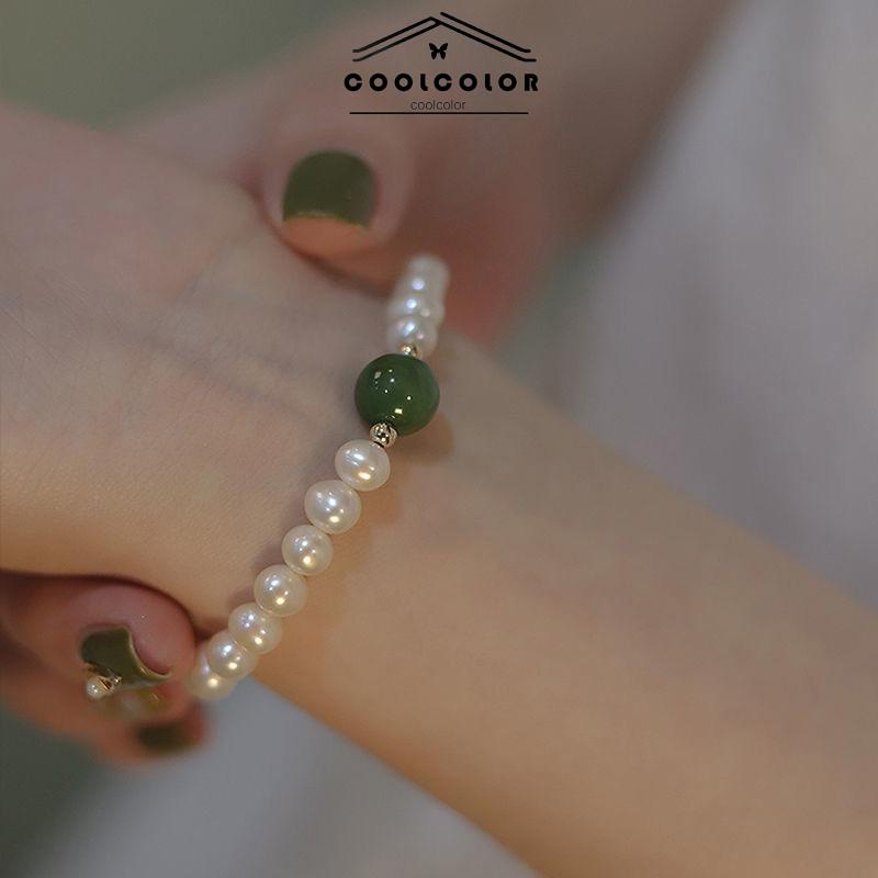 COD❤️Qingdai gelang mutiara wanita Gelang Wanita Korea Merek Keberuntungan Lampu Aksesoris simple murah Fashion Ready Stock