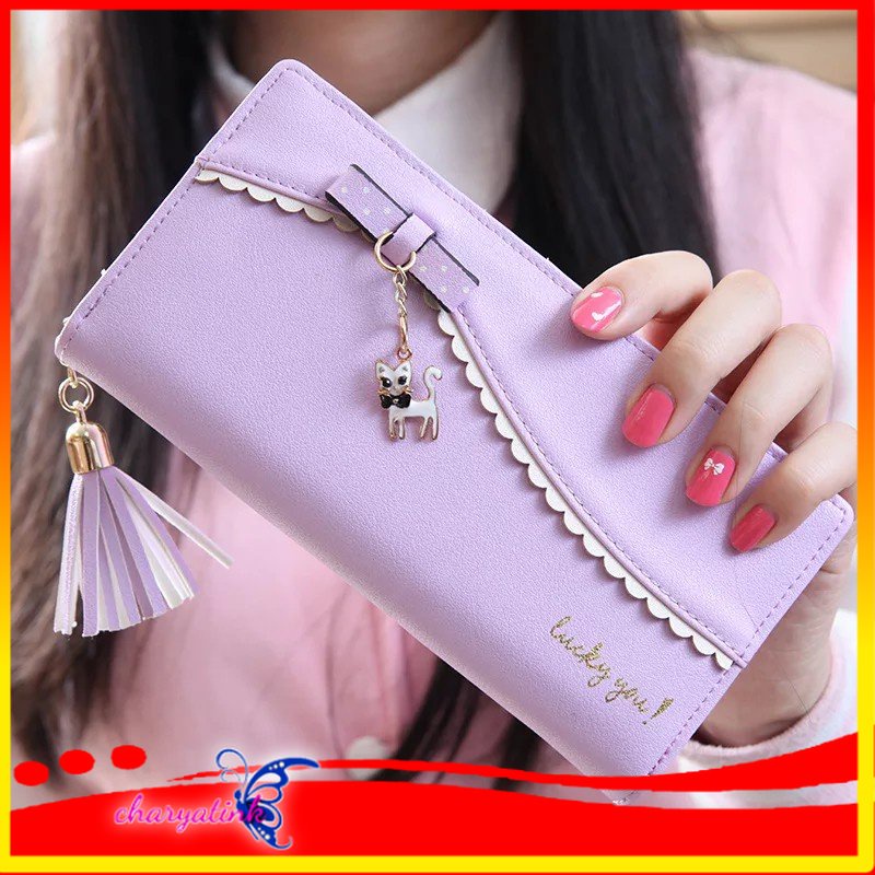 Charyatink - Dompet Lipat Wanita Elegan Murah Panjang terlaris masa kini Bisa COD