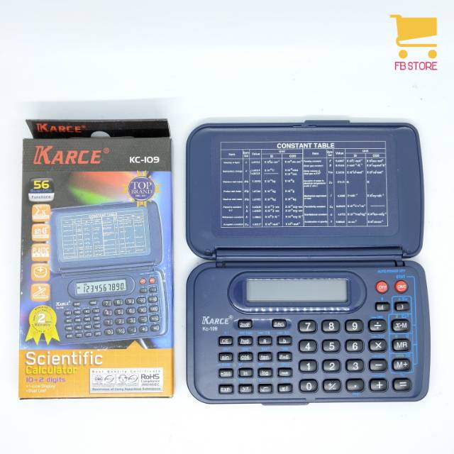 Kalkulator ilmiah karce KC-109 56 scientific 12,5x7,5cm ORIGINAL