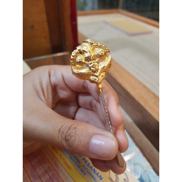 tusuk konde kuno  emas 24k asli