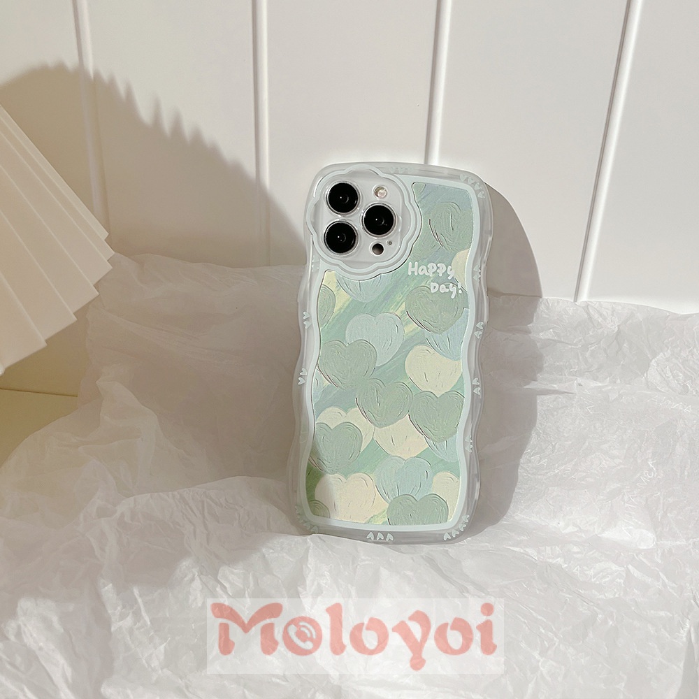 Soft Case Motif Lukisan Bunga Dan Hati Untuk IPhone 6 6s 7 8 Plus 13 12 11 Pro MAX XR SE 2020 X XS MAX