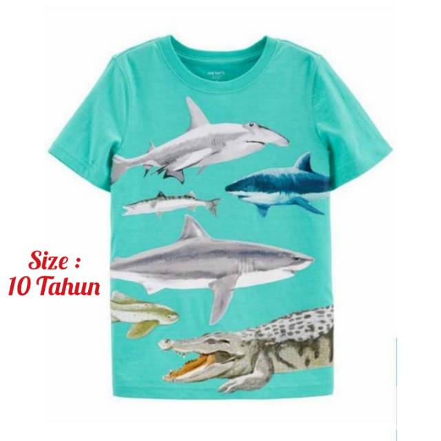 Baju Kaos Carter's Tosca Shark Anak Laki Cowok - Carters Hiu Boys Tee