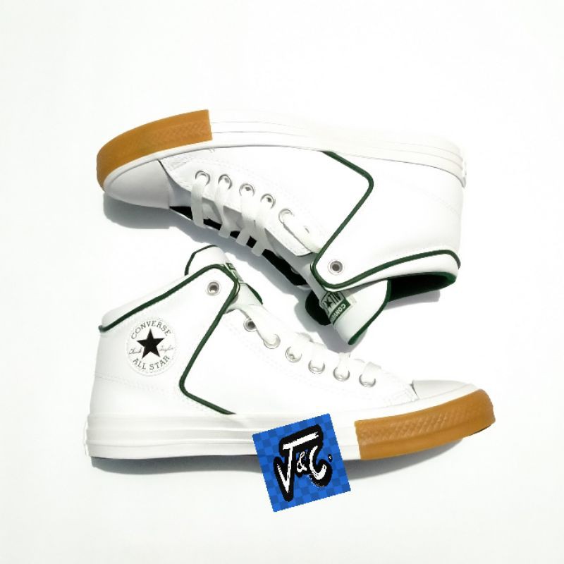 converse leather star