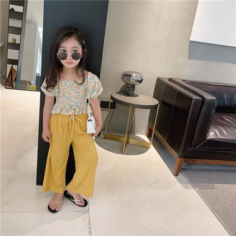 HappyOliver SET MITZU SK2020180 OF SHOULDER EBV Baju Setelan Anak Perempuan Import Berkualitas sabrina celana kulot
