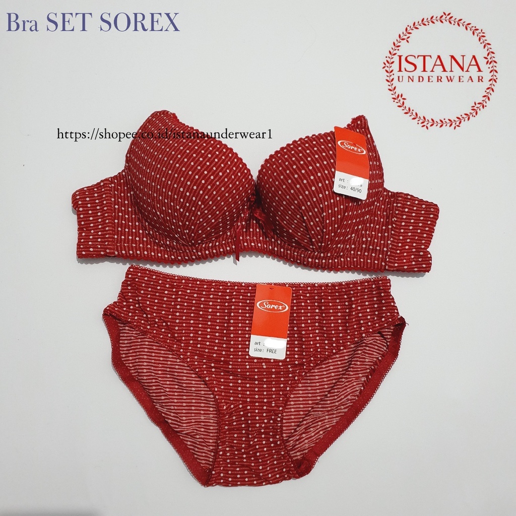 (1 SET) BH setelan Braset bra set SOREX Dewasa Remaja POLKADOT Lucu cocok untuk seserah nikah