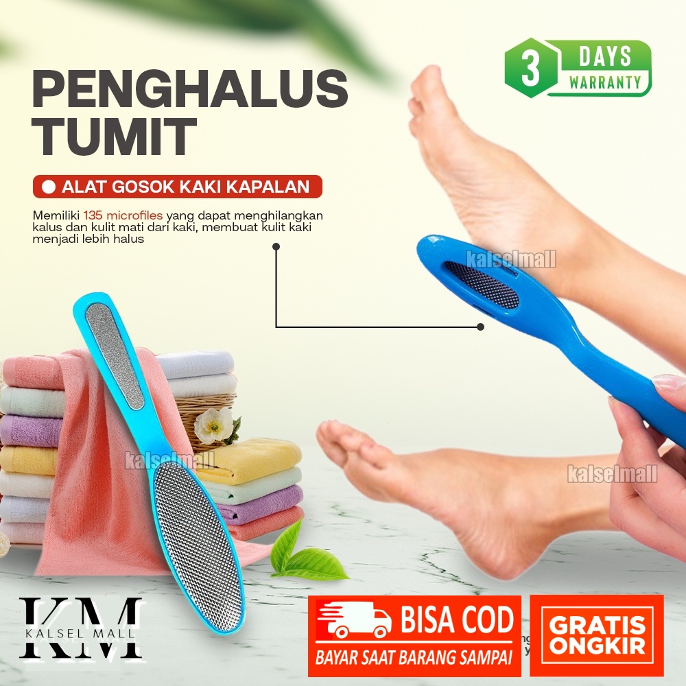 Alat Gosok Kaki Penghalus Tumit Amplas Kulit Kaki Pecah / Alat Pedicure Sikat Penyikat Penggosok Kikir Kaki / Foot Brush 2 Sisi Penghalus Tumit Kaki &amp; Kikir Kuku Sikat Amplas Kaki Penghilang Kulit Mati Kapalan Rubbing Foot ACK33