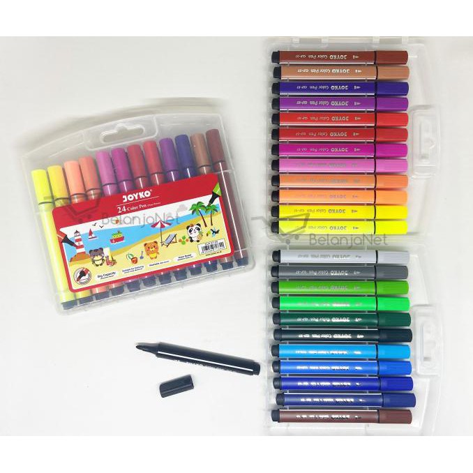 

(PERALATAN MENGGAMBAR) SPIDOL PEN WARNA DAPAT DICUCI SEGITIGA TRIANGULAR JOYKO CLP-57-24 SALE