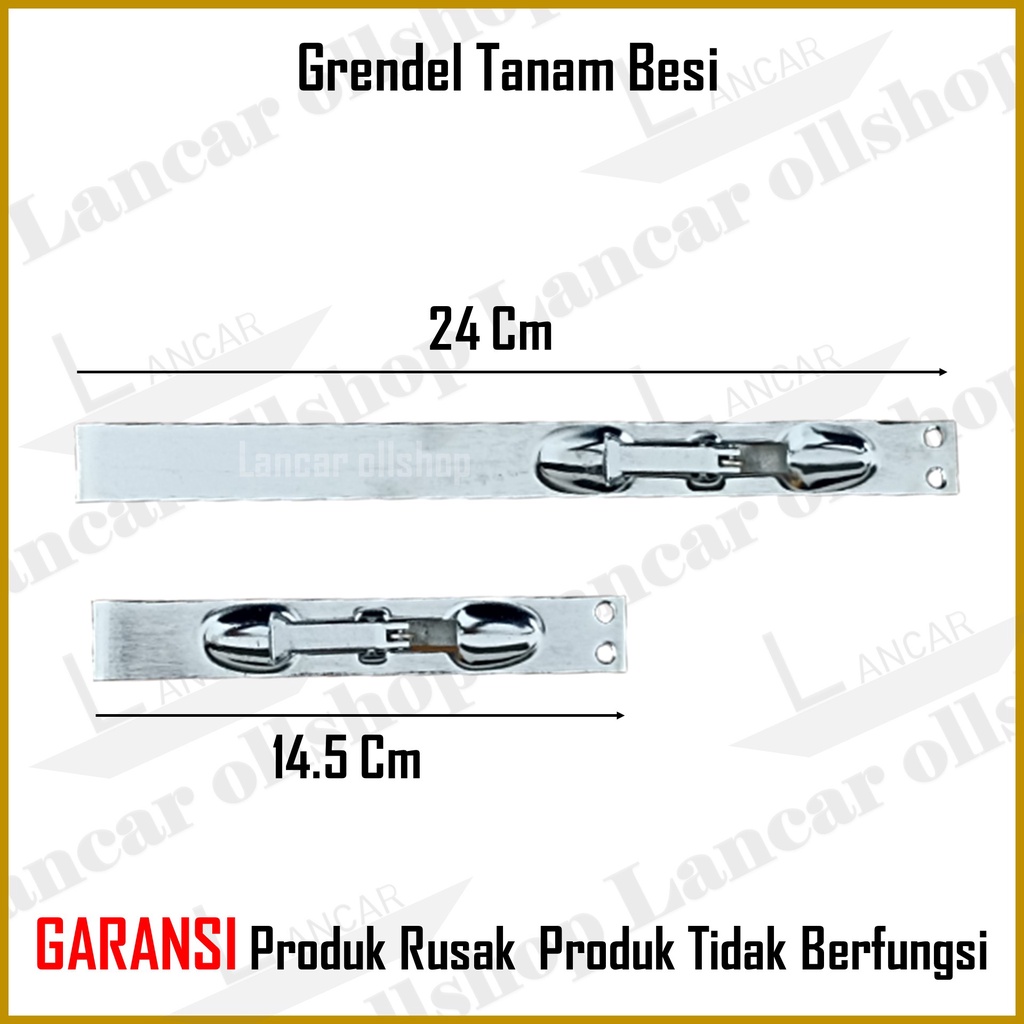 slot pintu / Grendel Tanam besi 6+10 CP/ GP / Grendel Tanam Pintu