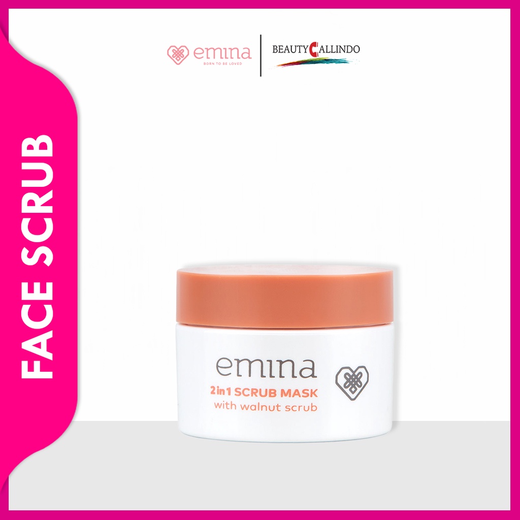 Emina 2 In 1 Scrub Mask With Walnut | Masker Scrub