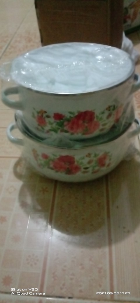 Panci Bunga G-1618/panci Set 3 Tutup Kaca/panci Reona