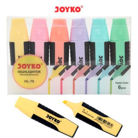 

SET STABILO JOYKO Highlighter Berwarna HL-70 Pastel Color WARNA MUDA