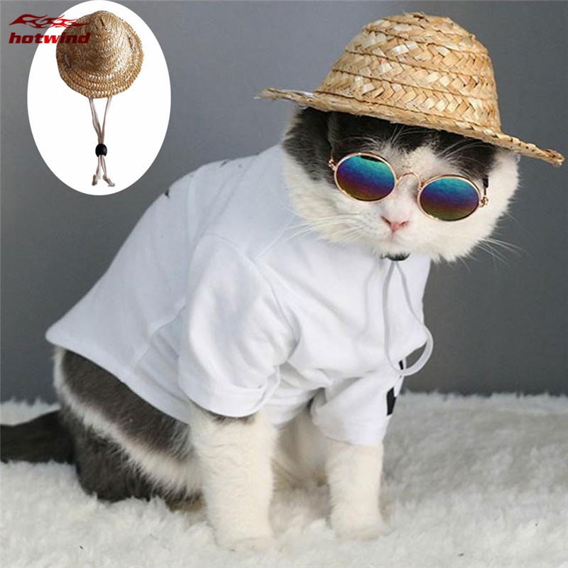 Hw Topi Jerami Mini Untuk Aksesoris  Anjing Kucing  