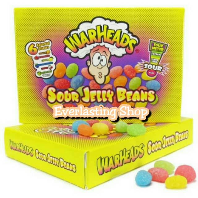 

Warheads Sour Jelly Beans Sour Candy Permen Jeli Asam Import From USA