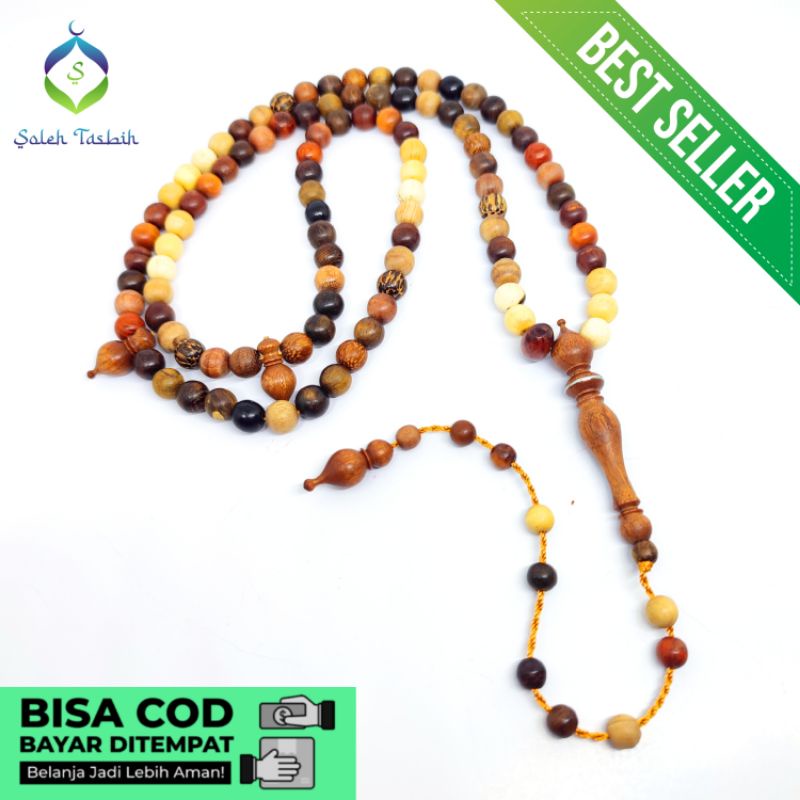 Tasbih Kombinasi 17Kayu Bertuah Size 6mm_Tasbih 99 Butir