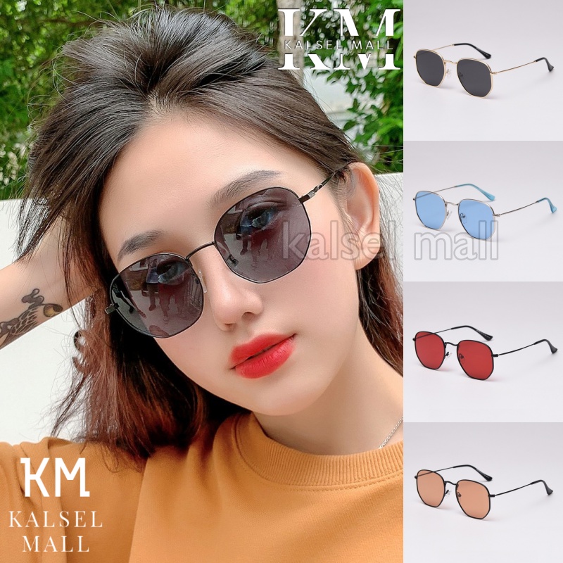 Kacamata Hitam Fashion Trendy Wanita Dan Pria Classic Retro Vintage Anti Silau Sinar Matahari UV Korean Style / Sunglasses Anti UV Import KCH9