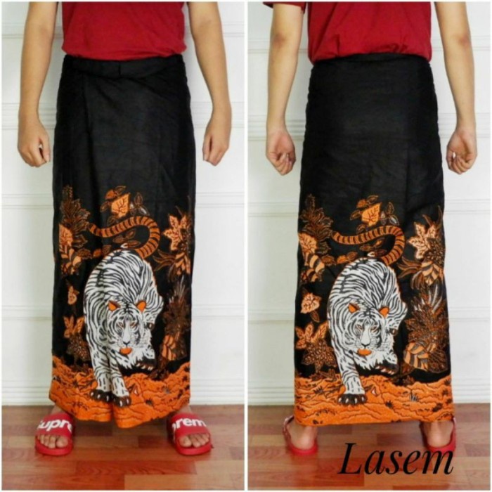 sarung-celana- sarung batik macan putih/ sarung batik / sarung santri / sarung lasem -celana-sarung