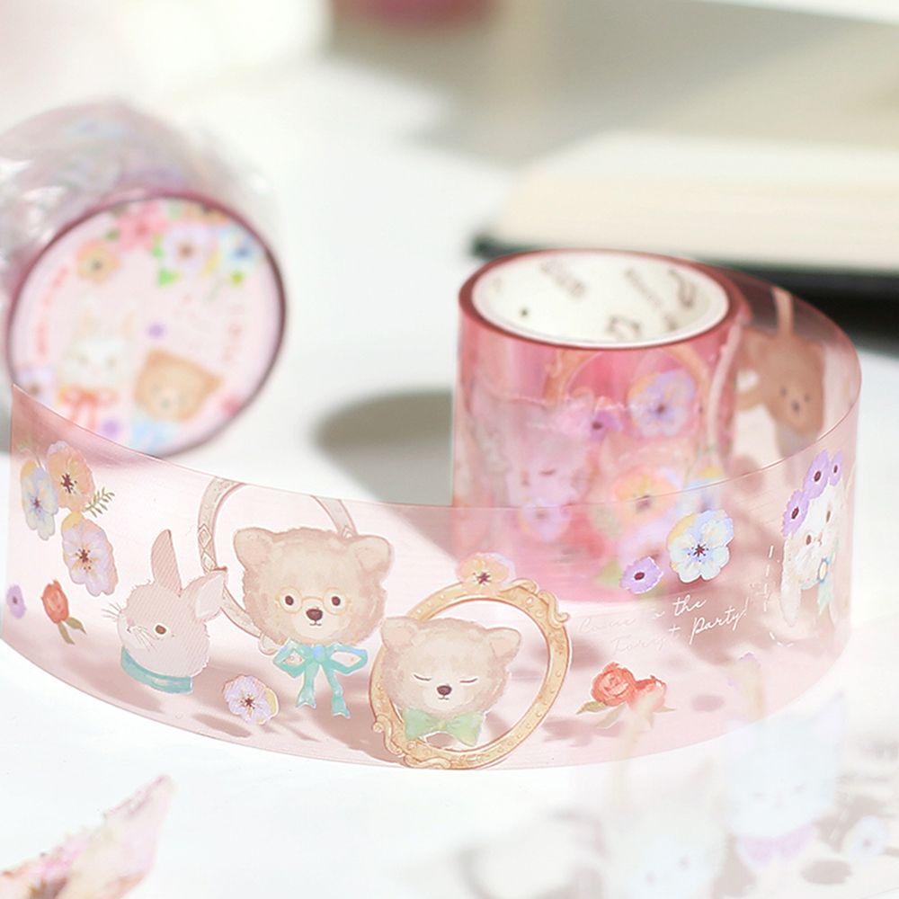 Solighter Masking Tape Lucu Alat Tulis Hewan Tahan Air Perekat Diri Jurnal Stiker