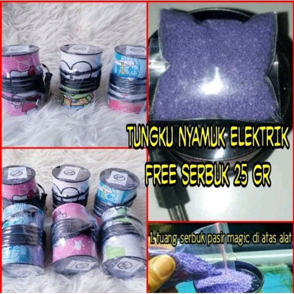 Tungku Elektrik Pemanas Obat nyamuk Pasir / tungku nyamuk karakter