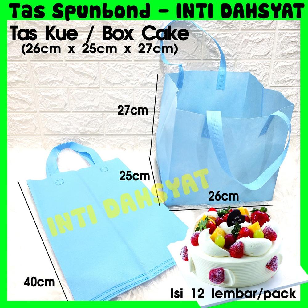 

Tas Kue / Box Cake Spunbond Goodie Bag Size 25 (Isi 12Lembar) 26Cm X 25Cm X27Cm Tas Nasi Kotak Box Bag Murah Dan Kuat
