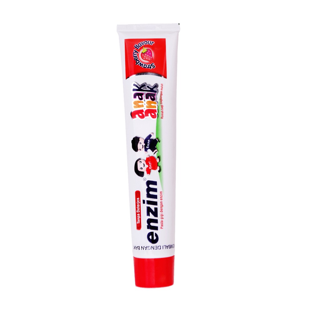 Enzim Children Toothpaste Pasta Gigi Anak Strawberry Strawberi 63g