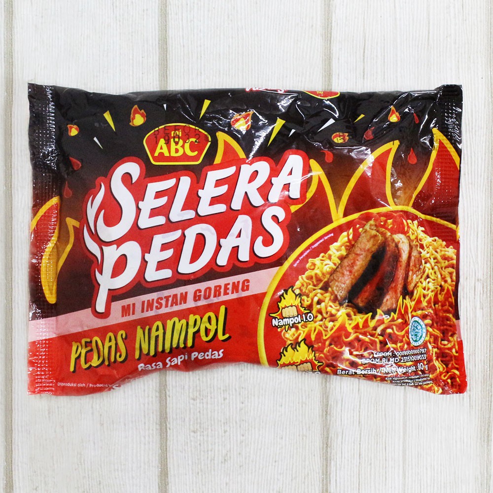 

Abc Mie Selera Pedas Nampol 80gram 5pcs