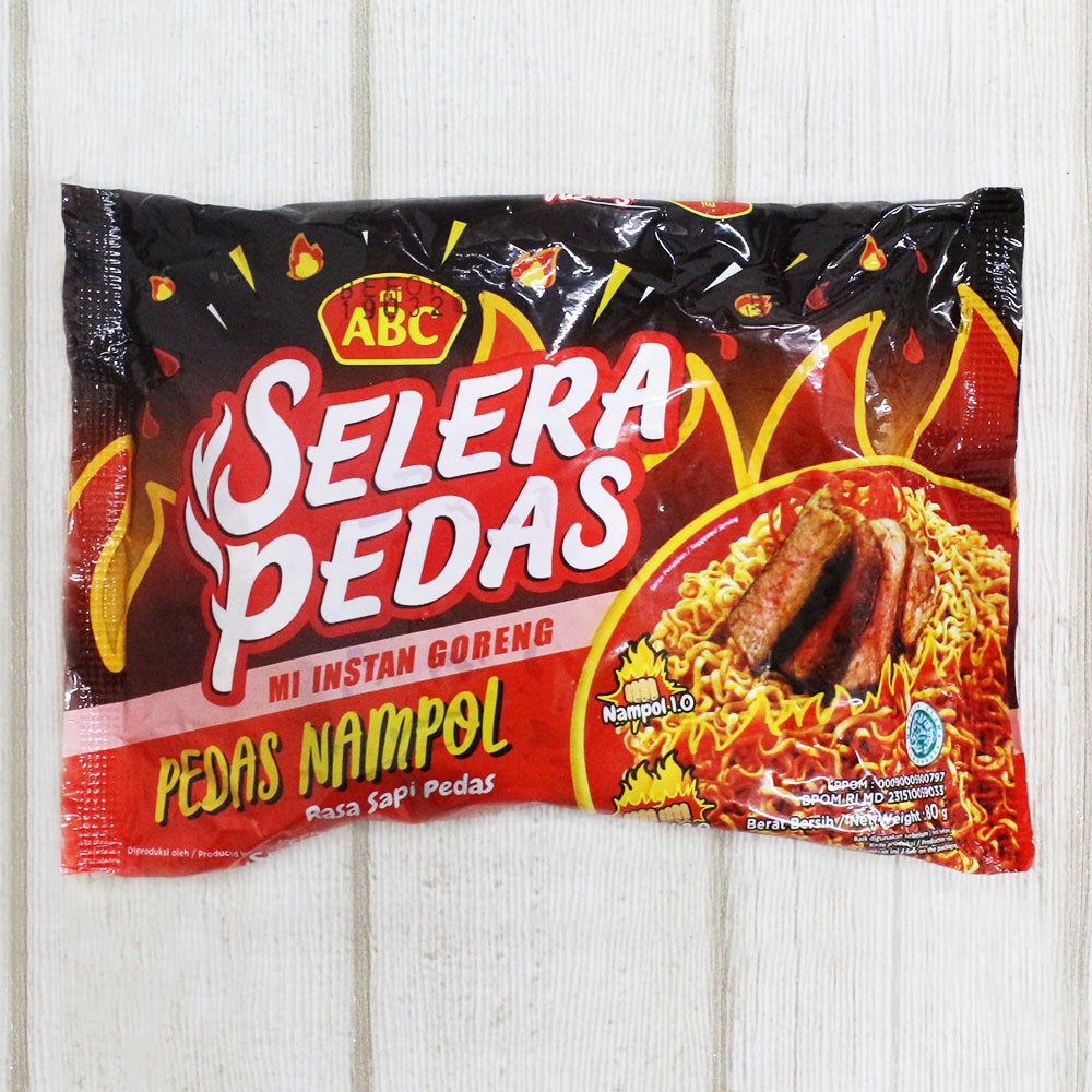 Jual Abc Mie Selera Pedas Nampol 80gram 5pcs Shopee Indonesia