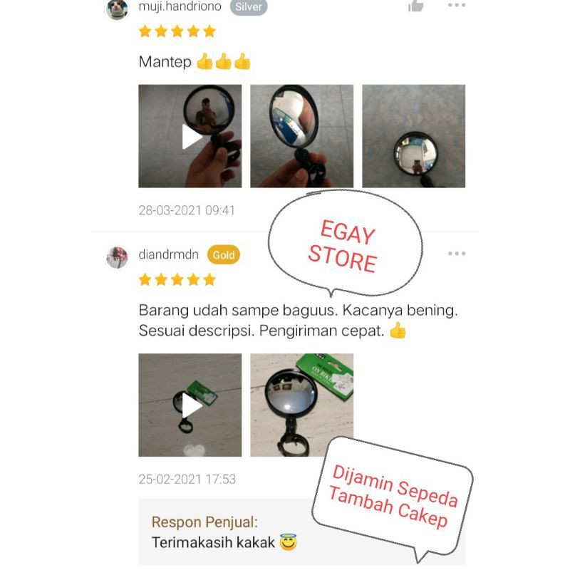 Kaca Spion Sepeda MTB Sepion Speda Gunung Lipat Fixie Bulat Rotasi Aksesoris Komponen Sepedah Murah