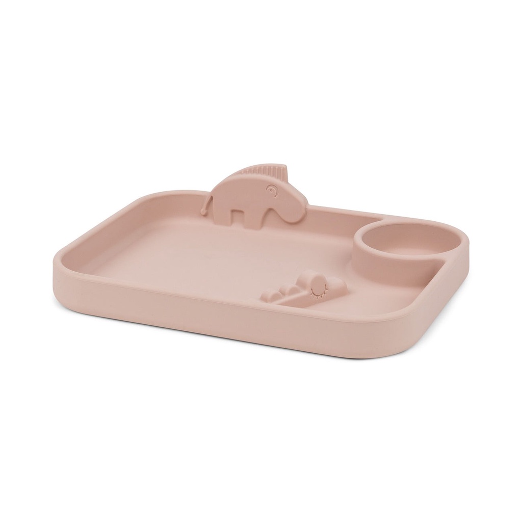 Done By Deer Peekaboo Compartment Plate Deer Friends POWDER