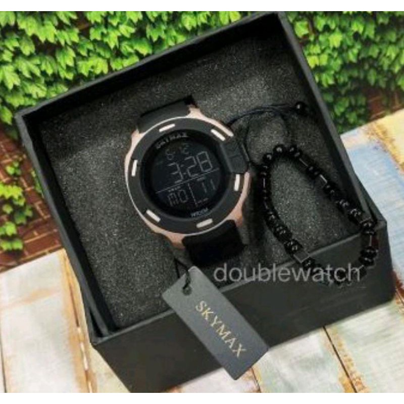 Jam Netizen Jam Tangan Skymax Jam Tangan Pria Tahan Air Menyelam Jam Tangan Couple Sepasang Free Baterai Box Analog Baterai Jam Tangan Waterproof-Rosegold pria