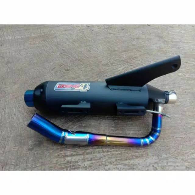 Knalpot full system daeng sai4 tsukigi blue mio sporty mio soul mx