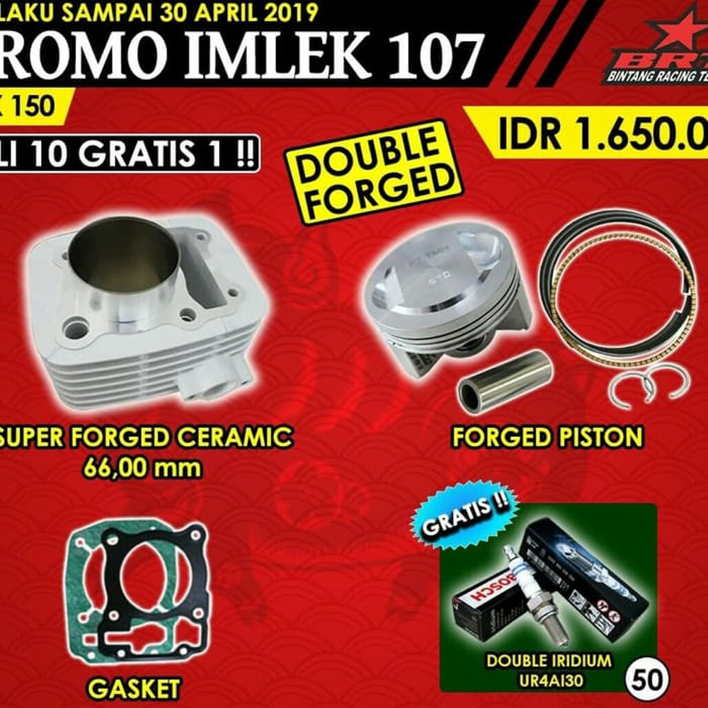 Paket Promo Block Ceramic Piston KLX 63 dan 66mm Murah cod 112