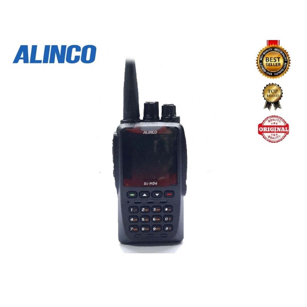 HANDY TALKY ALINCO DJ-MD6 MD6 DMR DIGITAL ANALOG DUALBAND VHF UHF 350 Mhz NEW ORIGINAL GARANSI RESMI POSTEL