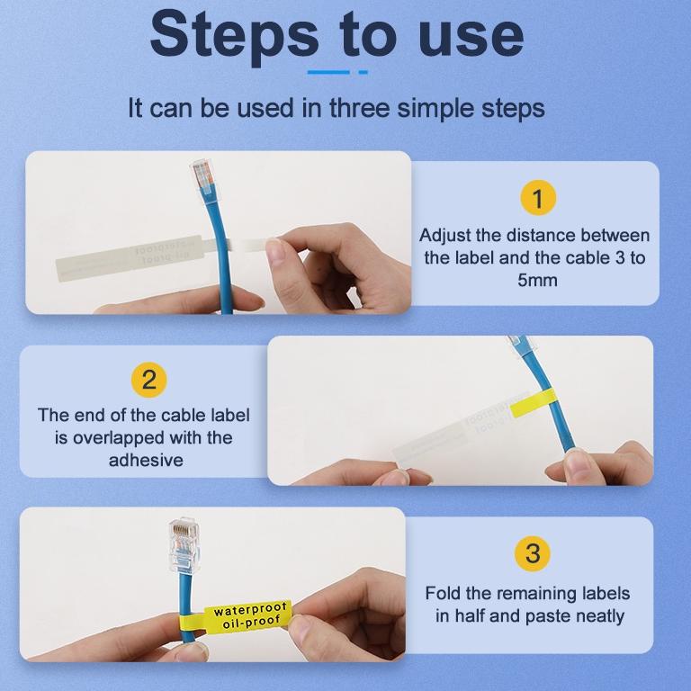 

Serbuuuu.. [Cable Label] NIIMBOT D11/D110/D101 Cable Paper Data Line Identification Fiber Wire Tags Labels Organizers Network 46