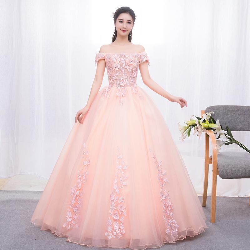 Gaun Pengantin 1811072 Peach Sabrina Wedding Gown