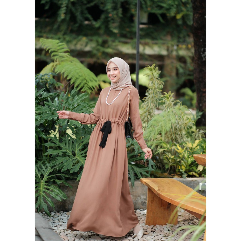 RANIA DRESS - GAMIS SYARI TALI SERUT (BISA COD)