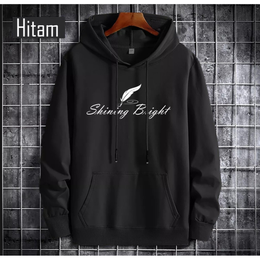 Jaket hoodie shining bright premium / hoodie pria wanita distro / jaket hoodie distro katun tebal / sweater hoodie ukuran jumbo / hoodie ukuran besar / hoodie size m-xxl