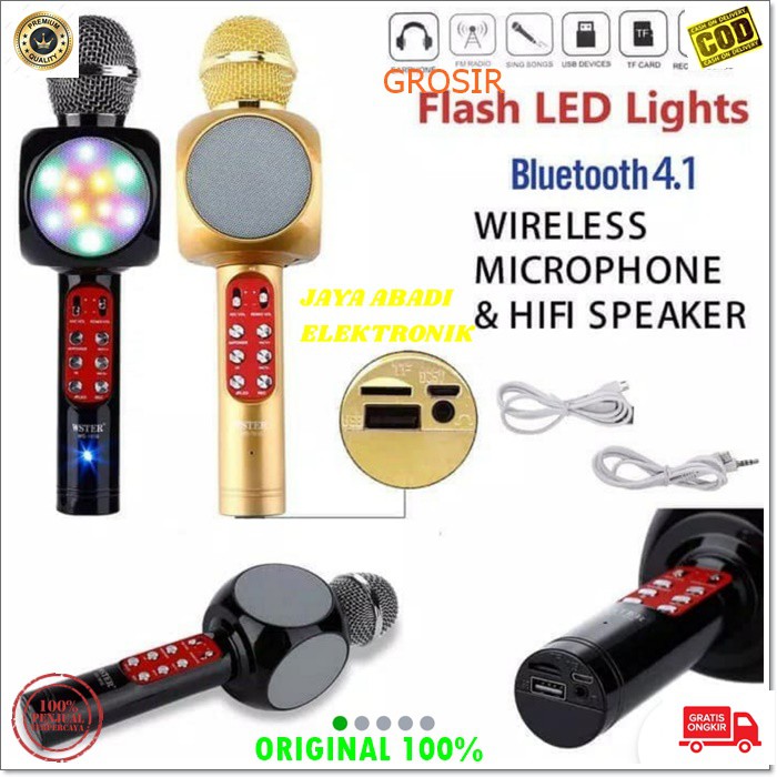 J123 MIC MIK BLUETOOTH MUSIK USB MP3 SMULE MAGIC KARAOKE NARSIS ECHO MUSIC MICROPHONE VOCAL KTV CAS CASAN BLUETOTH WIRELESS SPEAKER MINI J123  wster mic bluetooth mik wireless magic karaoke narsis usb mp3 smule audio wireles echo lampu led mi