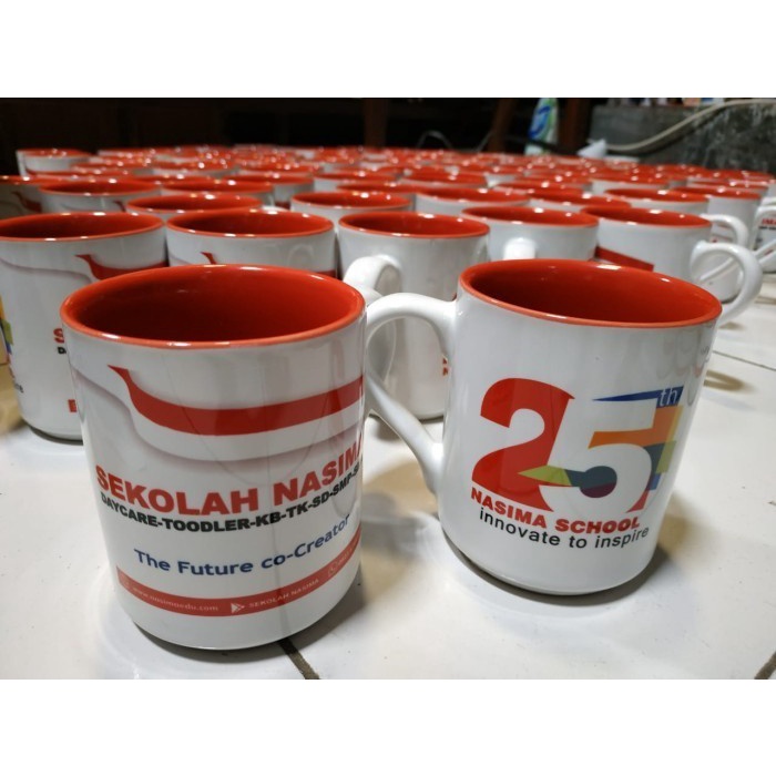 Cetak Souvenir Mug Warna Dalam Full Colour ( PRODUKSI CEPAT)