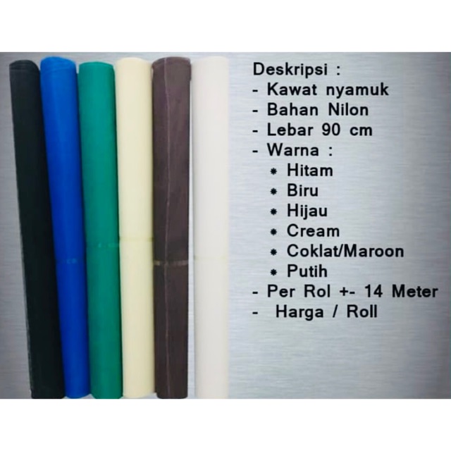 Kawat Kain Kasa Nyamuk Strimin Nylon Nilon 14 Meter Per Roll Shopee Indonesia