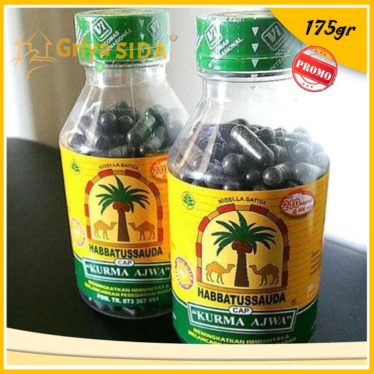 Habbatussauda kurma ajwa 210 Kapsul super jintan hitam black seed habbatusauda harga grosir