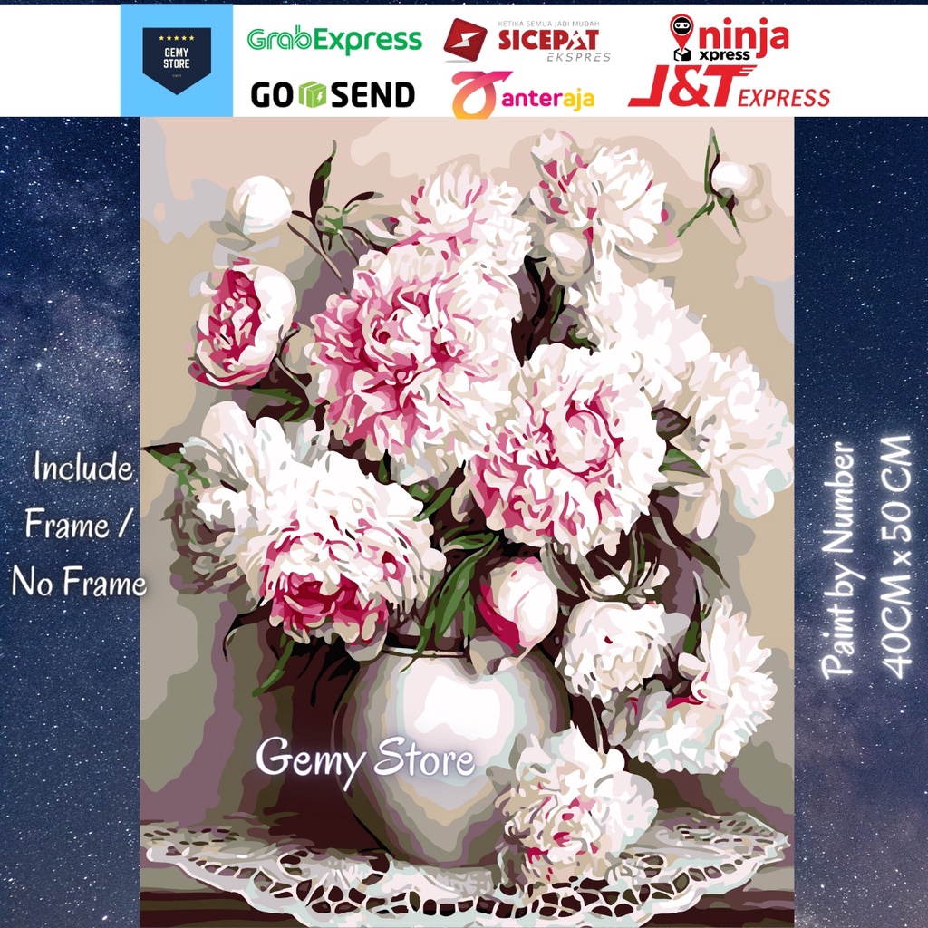 

READY STOCK JAKARTA Paint by Number Lukisan Acrylic Melukis dengan Angka