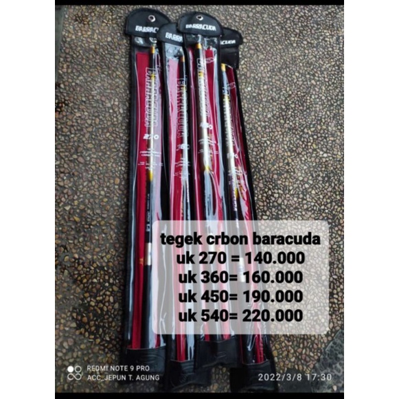TEGEK CARBON BARACUDA 270 360 450 540