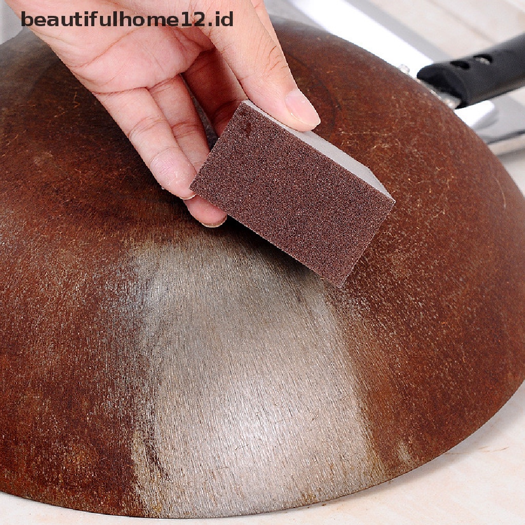 【beautifulhome12.id】 1pc Durable Nano Sponge Emery Cleaner Rub the Pot Except Rust Focal Stains  .