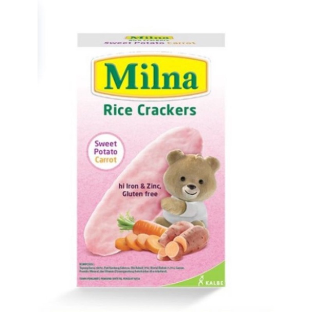 Milna Rice Crackers 5x4gr camilan bayi