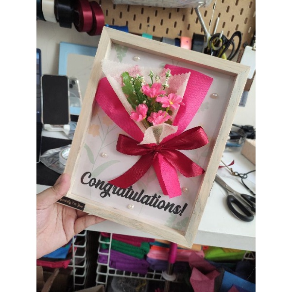 

20x25 Free Mini Flower Flanel Bucket Flower Frame Bucket Hadiah/Kado Wisuda Wedding Birthday