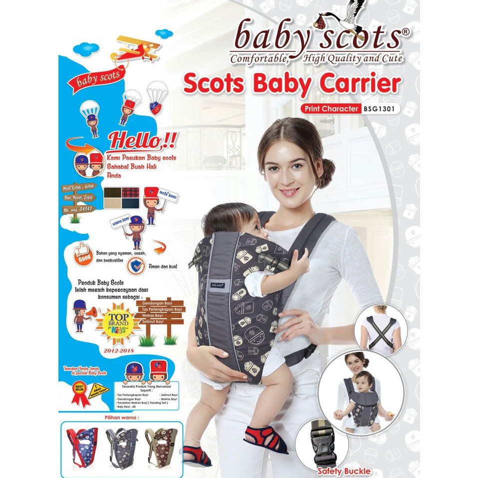 Gendongan Ransel Baby Scots Scoot Scot Bayi Baby Family BSG 1301