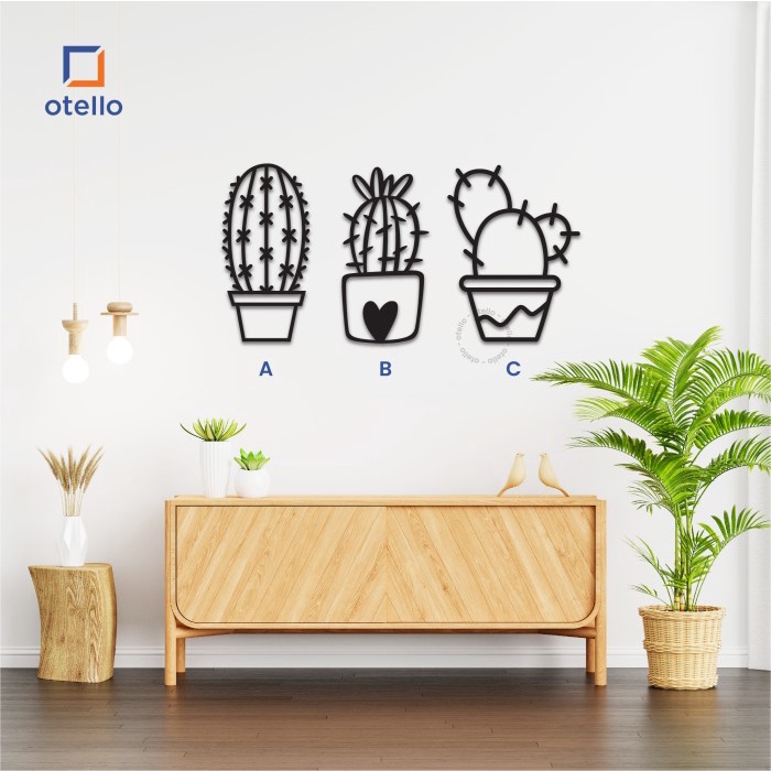 Wall Decor Hiasan Dinding Dekorasi Ruang Tamu Motif Tanaman Succulent
