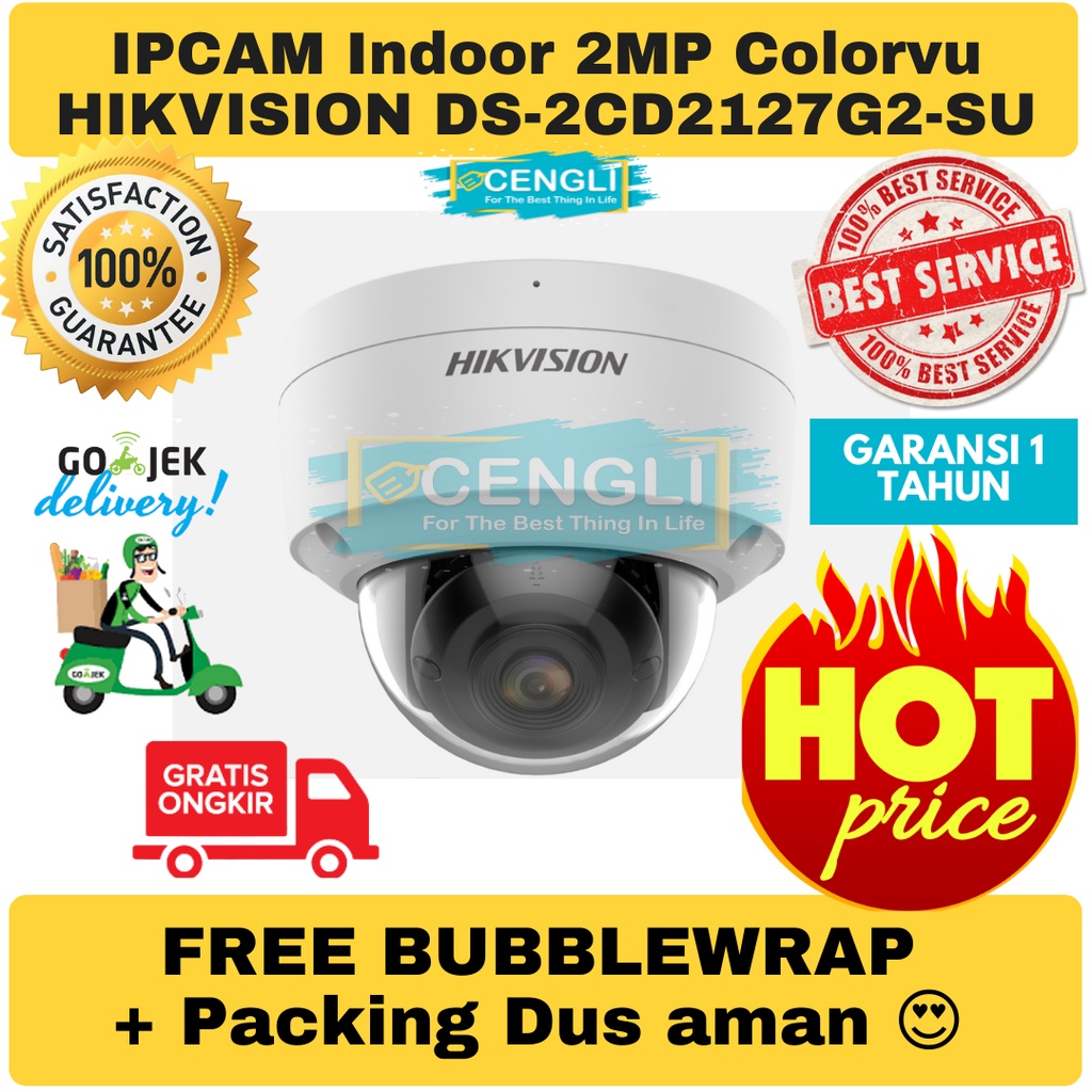 IPCAM Indoor 2MP HIKVISION DS-2CD2127G2-SU Colorvu Built in Mic