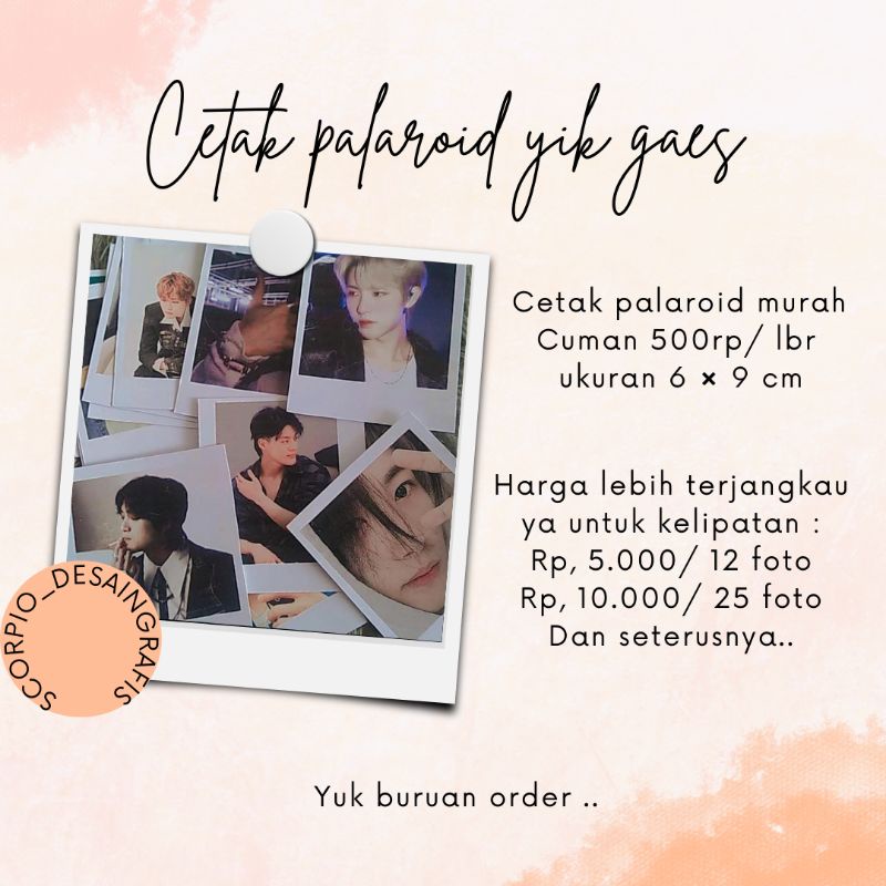 

cetak palaroid murah / cetak foto 6×9 cm