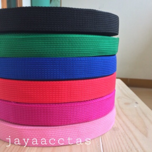 Tali webbing tas LT 2.5 cm warna ecer meteran